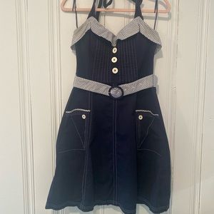 Lil brand sailor inspired halter tie dress